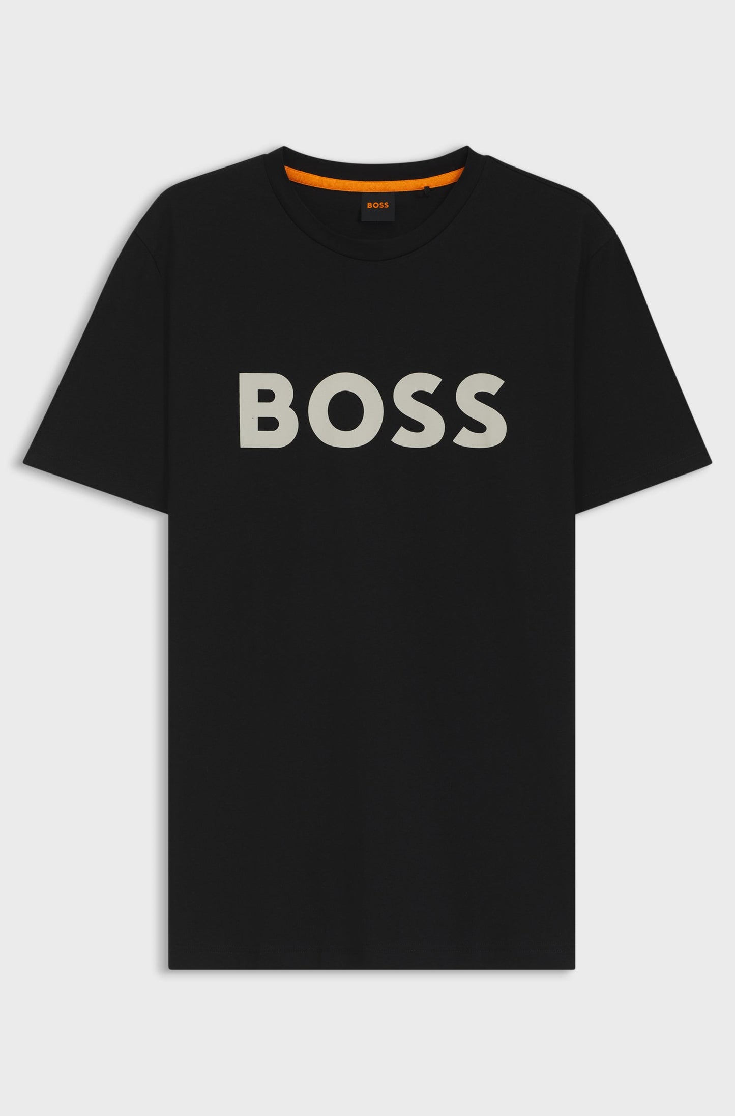HUGO BOSS COTTON-JERSEY T-SHIRT WITH LARGE LOGO PRINT