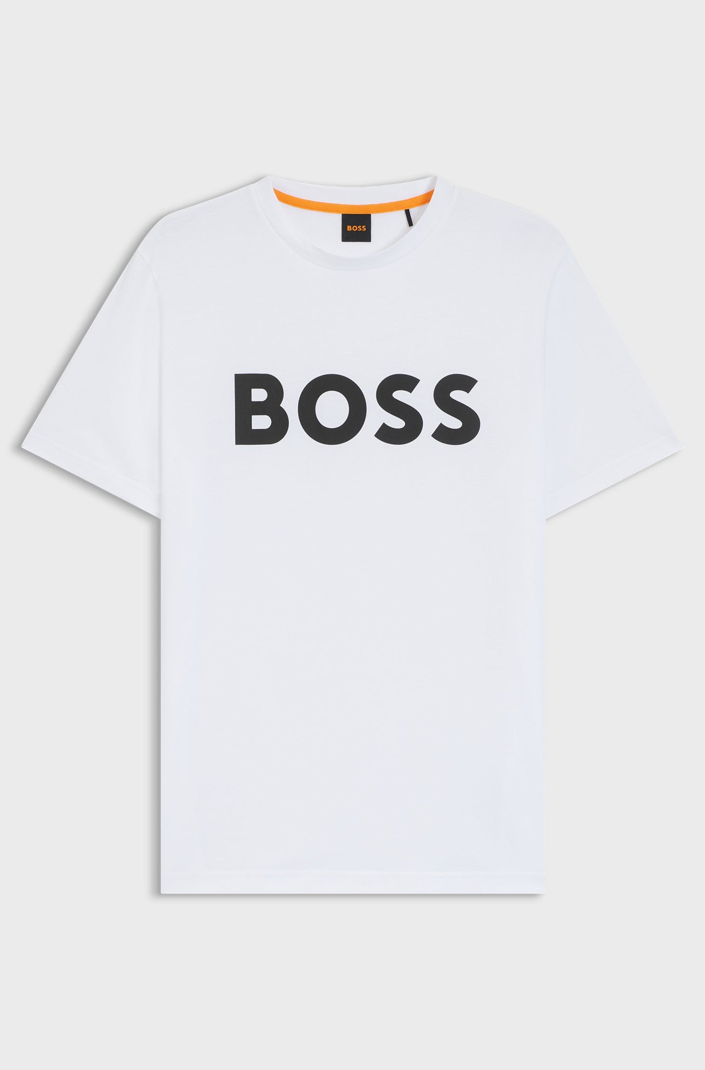 HUGO BOSS COTTON-JERSEY T-SHIRT WITH LARGE LOGO PRINT