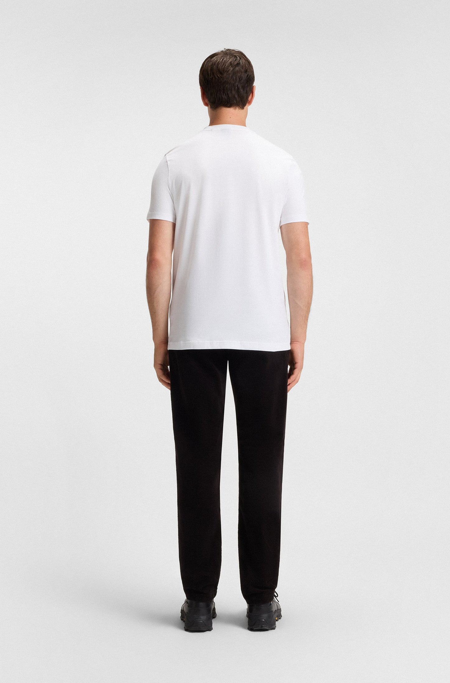 HUGO BOSS COTTON-JERSEY T-SHIRT WITH LARGE LOGO PRINT