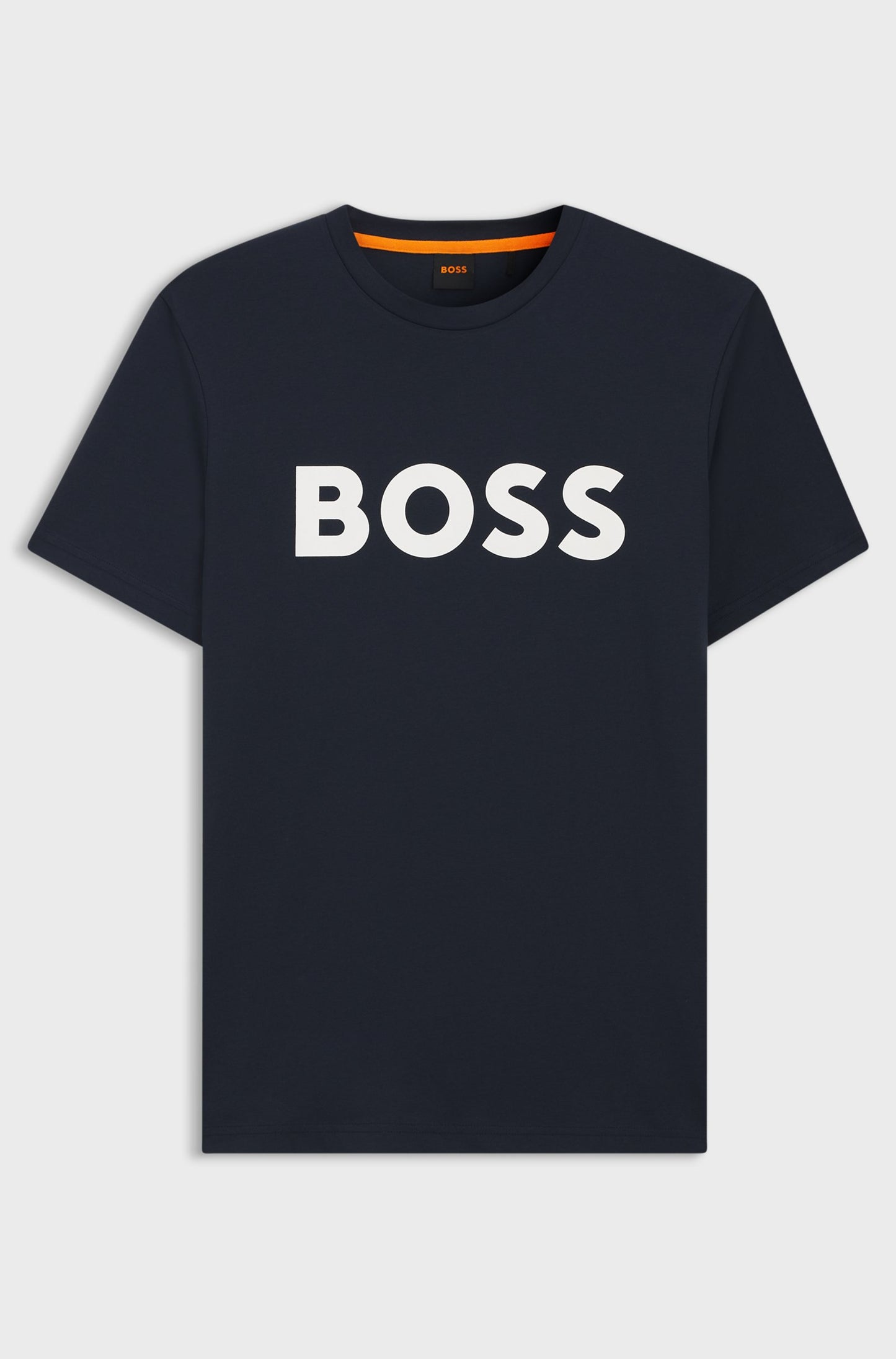 HUGO BOSS COTTON-JERSEY T-SHIRT WITH LARGE LOGO PRINT