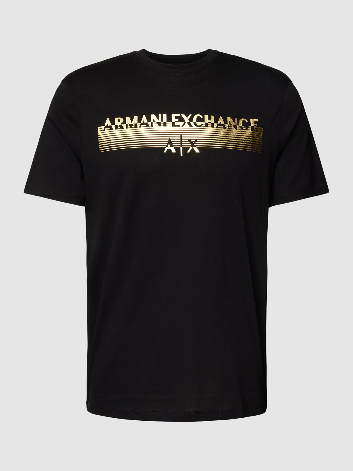 Armani Exchange A|X Logo T-Shirt – Black & Golden